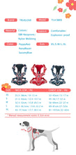 Truelove Pet Dog Harness Floral No Pull Cotton Fabric Breathable and Reflective Soft for Big Medium Small Adjustable VestTLH5655