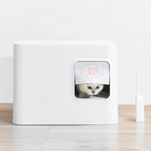 Sugar cube semi-enclosed cat litter box High-value cat litter box Portable large-capacity cat toilet Pet supplies