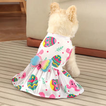 Easter Eggs Dog Dress for Small Dogs Girl Pink Puppy Dresses Dog Clothes Holiday Pet Costume Spring Summer Cat Apparels Cute