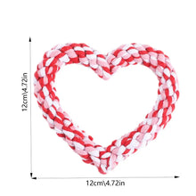Small Cotton Rope Dog Chew Toy Creative Heart Shaped Pet Chew Toy Bite-resistant Fun Cat Training Teething Toy Pet Supplies