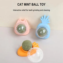 Cat Wall Stick-on Ball Wall Mount Cat Mint Balls Edible Cat Catnip Licking Ball Cat Wall Treats Teeth Cleaning Cat Bite Toy