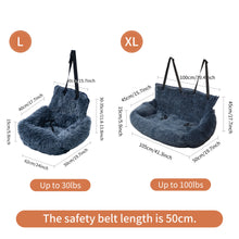 Dog Car Seat for Large Dogs, Two Dogs Car Back Seats, Travel Pet Booster Belt, Washable Long Plush Safety Car Sofa Pet Supplies