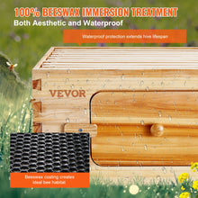 SucceBuy Bee Hive Deep Box Starter Kit 100% Beeswax Coated Natural Cedar Wood Langstroth Beehive Kit Transparent Acrylic