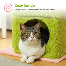 H68cm Small Cat Tree Condo for Indoor Hanging Ball Tower Large Top Perch Warm Cozy Home Sisal Scratching Post rascadores de gato