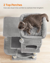 Feandrea Cat Tree, 44.1-Inch Cat Tower for Indoor Cats, Multi-Level Cat Condo with 4 Scratching Posts, 2 Perches, Hammock,Cave