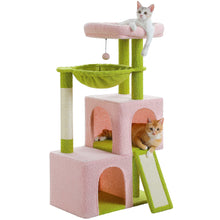 Multi-Level Cat Tree with 2 Cozy Condos, Hammock, Cat Scratching Pad, Large Cat Tower, Cat Scratching Post for Indoor, Cat House