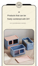 Large multi-story cat carrier Multifunctional cat villa Household foldable closed cat litter box Pet supplies storage cabinet