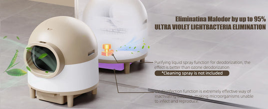 Self Cleaning Cat Litter Box 68L Automatic Cat Litter Box For 1.5-8kg Cat w/ Trash Bag & Litter Mat Smart Cat Toilet App Control