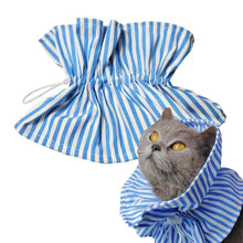 Soft Collar For Cats Polyester Soft Recovery Elizabethan Collar Drawstring Design Comfortable Protective Collar Adjustable Pet