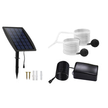 Courtyard Fishbowl Aerator 6V/2.5W Solar Panel Oxygen Pump Built-in 3.7V/1800mAh Lithium Battery for Fishing/Fish Tank/Pool Pond