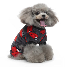 Fleece Dog Pajamas Winter Pet Clothes Cartoon Warm Jumpsuits Coat For Small Dogs Puppy Cat Yorkie Chihuahua Pomeranian Sleepsuit