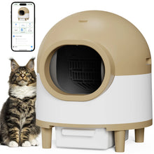 Self Cleaning Cat Litter Box 68L Automatic Cat Litter Box For 1.5-8kg Cat w/ Trash Bag & Litter Mat Smart Cat Toilet App Control