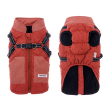 Winter Dog Jacket With Harness Zippered Dog Apparel for Cold Weather Warm Puppy Vest Coat Padded Pet Warm Jacket with Pocket