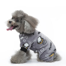 Fleece Dog Pajamas Winter Pet Clothes Cartoon Warm Jumpsuits Coat For Small Dogs Puppy Cat Yorkie Chihuahua Pomeranian Sleepsuit