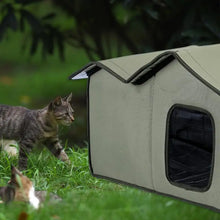 Winter Cat House Detachable Cat Shelter Waterproof Weatherproof Pet House With Transparent Door Washable Cat Hut For Cat Dog