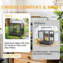 Portable  Bird Cage Playpen Travel Carrier Cage with Hammock Toy Removable Tray