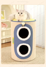 Multi-layer bear mailbox, cat scratching board,Removable three-layer cat nest Multi-layer cat tree hole Winter warm pet nest