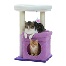 H68cm Small Cat Tree Condo for Indoor Hanging Ball Tower Large Top Perch Warm Cozy Home Sisal Scratching Post rascadores de gato