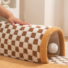 Large Cat Tunnel Bed 2 In 1 Cat Bed Cave With Plush Ball Tunnel Cat Nest Cushion Cat Toy For Kitten Puppy Cat Ferret Cat Bed Can