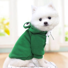 Winter Warm Cotton Dog Clothes Cute Frog Solid Hoodies Fleece Pet Dog Jacket Coat For French Bulldog Chihuahua Dog suit