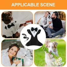 Dogs Tuxedo Wedding Party Suit Dog Formal Tuxedo with Bow Tie and Traction Rope Dog Outfit Wedding Attire Dog Tuxedo for Puppy