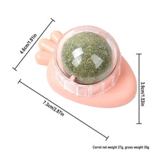 Cat Wall Stick-on Ball Wall Mount Cat Mint Balls Edible Cat Catnip Licking Ball Cat Wall Treats Teeth Cleaning Cat Bite Toy