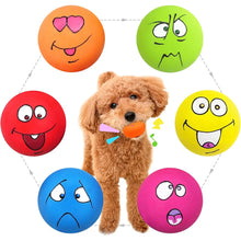 6Pcs Smile Face Squeaky Dog Toys Soft Latex Dog Squeaky Toys Bouncy Cute Face Pet Dog Toys for Small Medium Puppy Pet Dogs