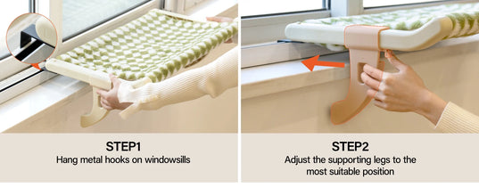 Mewoofun Cat Hammock One-Step Sliding Clamping Slot Adjustment Cat Window Hammock with Removable Covers 30kg Pet Accessories