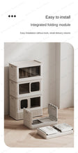 Large multi-story cat carrier Multifunctional cat villa Household foldable closed cat litter box Pet supplies storage cabinet