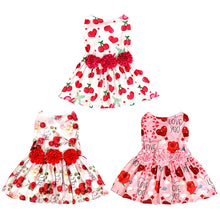 Dog Dress Pet Clothes Spring Summer Puppy Skirt Princess Dress Fashion Flower Heart Lovely Pattern Sleeveless Dog Dresses