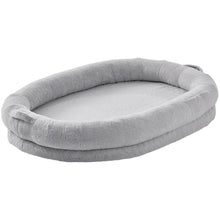 VEVOR Human Dog Bed Human Dog Bed for Adult Human Size Dog Bed with Washable Faux Rabbit Fur Cover Egg Orthopedic Foam Grey