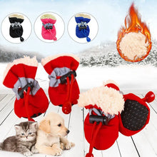 4Pcs Waterproof Winter Pet Dog Shoes Anti-slip Rain Snow Boots Footwear Lightweight Warm For Small Cats Puppy Dogs Socks Booties
