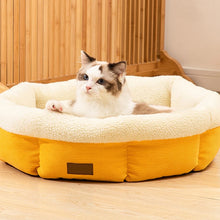 Soft Pet Cat Bed Round Plush Cat Nest Pet kitten Pillow basket Comfortable Sleeping Mat Suitable For All Kinds Of Cats