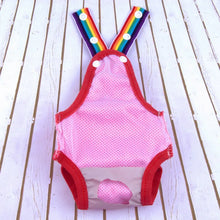 Pet Dog Diaper Sanitary Pantie Reusable Puppy Sanitary Pans Polka-Dot Rainbow Dog Underwear Diaper for Female Dogs Heat Period