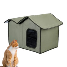 Winter Cat House Detachable Cat Shelter Waterproof Weatherproof Pet House With Transparent Door Washable Cat Hut For Cat Dog
