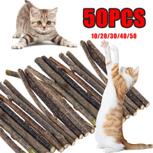 10/20/30/50Pcs Natural Silvervine Catnip Cat Chew Toy Suit Silvervine Cat Snacks Stick Safety Molar Toothpaste Sticks Pet Supply