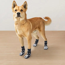 4PCS Double Side Anti-Slip Dog Socks with Adjustable Straps for Pet Paw Protector for Puppy Small Medium Large Dogs Indoor Wear
