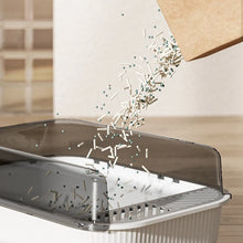 Cat Litter Box Semi-closed Plastic Sand Box for Cats Pets Toilet Anti Splash Cat Tray Bedpan Cat Toilet Cleaning Basin Supplies