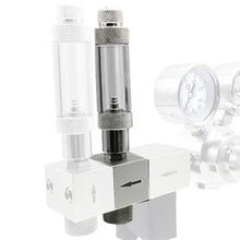 FZONE Aquarium Pro Series Dual Stage CO2 Regulator Adjustable Output Pressure with DC Solenoid and Expendable Manifold