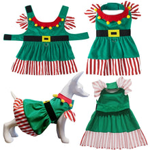 Christmas Elf Dress for Small Dogs New Year Wedding Princess Dresses Clothes Winter Pet Dress Dog Hoodie Chihuahua Dog Outfits