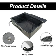 Sturdy Collapsible Cat Litter Box Foldable Cat Litter Box With Zipper Lid Travel Litter Box For Kitties Oxford Cloth  PP Board