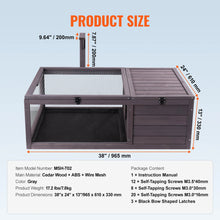 SucceBuy 3-Room Tortoise House Tortoise Habitat Wooden Enclosure Indoor Outdoor Openable Roof Large Reptile Cage44