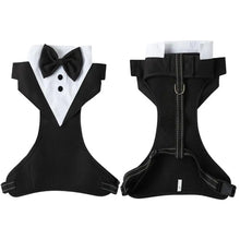 Dogs Tuxedo Wedding Party Suit Dog Formal Tuxedo with Bow Tie and Traction Rope Dog Outfit Wedding Attire Dog Tuxedo for Puppy