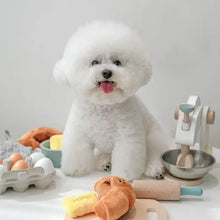 Hiddening Food Sniffing Toy Interactive Dog Chew Toy Croissant Bread Squeaking Sound Plush Toys Pets Exercise Supplies