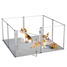 Extra Large Dog Playpen Acrylic Enclosure Pet Animal Bunny Ferrets Dog Fence Cage Pet Whelping Box with Waterproof Fertility Pad