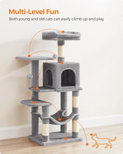 Feandrea Cat Tree, 44.1-Inch Cat Tower for Indoor Cats, Multi-Level Cat Condo with 4 Scratching Posts, 2 Perches, Hammock,Cave