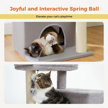 Multi-Level Cat Tree Tower with Sisal Scratching Posts Soft Padded Perch Large Cat Condo for Indoor Kitten Bed House Cat Toys