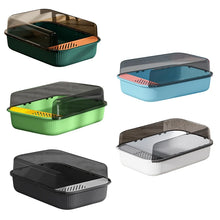Cat Litter Box Semi-closed Plastic Sand Box for Cats Pets Toilet Anti Splash Cat Tray Bedpan Cat Toilet Cleaning Basin Supplies