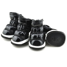 4pcs/sets Winter Dog Shoes Warm Fleece Puppy Pet Shoes Waterproof Dog Snow Boots For Small Dogs Chihuahua Yorkie Teddy Shoes