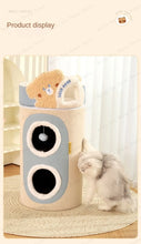 Multi-layer bear mailbox, cat scratching board,Removable three-layer cat nest Multi-layer cat tree hole Winter warm pet nest